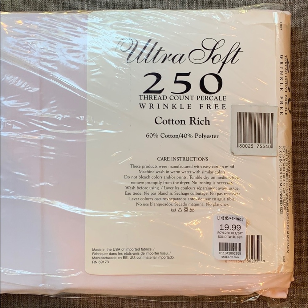 Light pink XL twin sheet set! NWT
